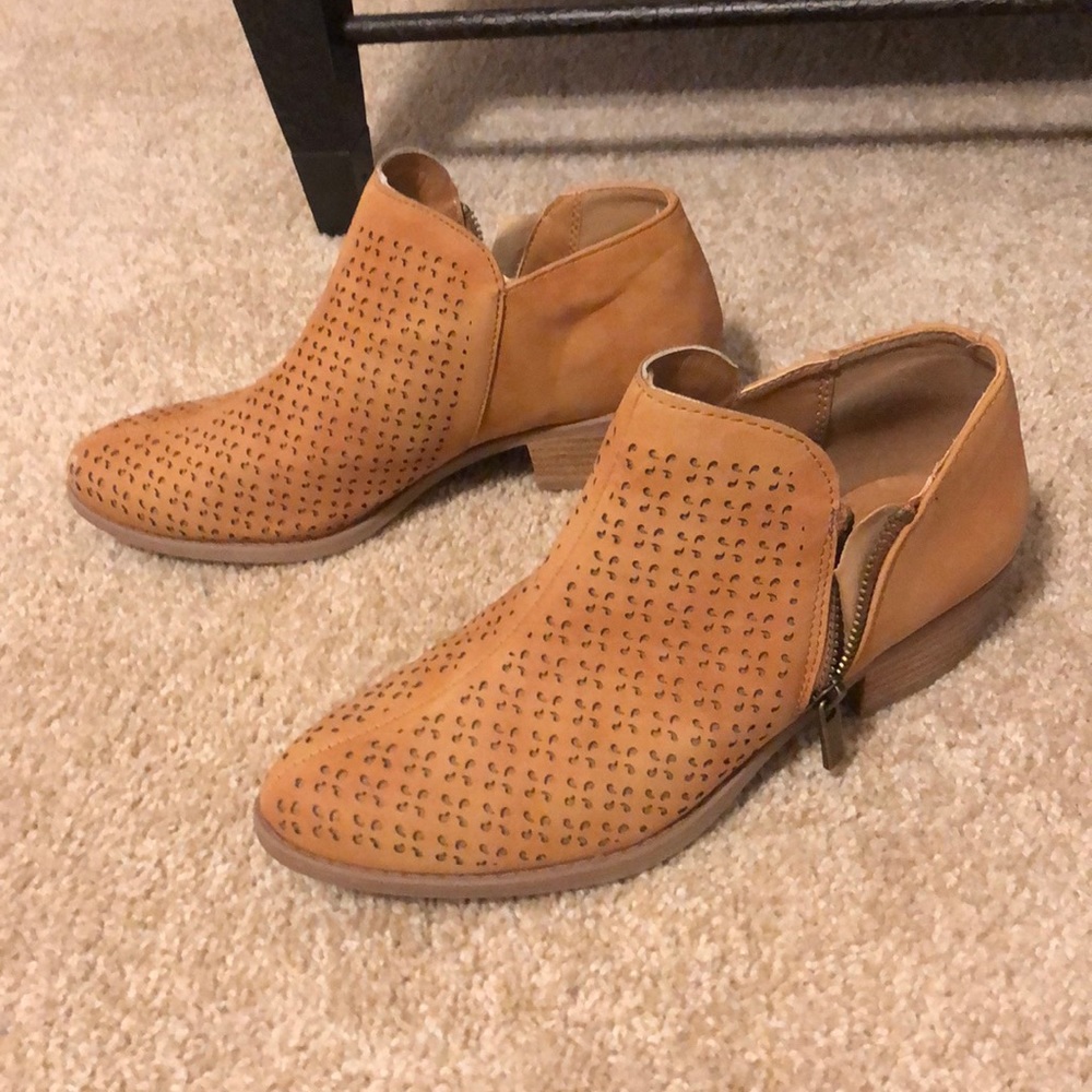 Tan booties